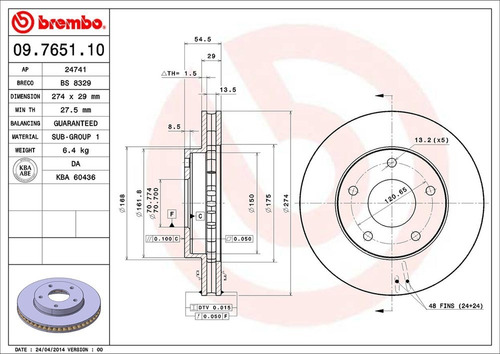 Disco De Freno/ Gmc Sonoma Sle 1998-1999 Delantero Ventilado Foto 2