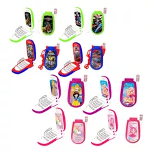 10 Celular Infantil Telefoninho Luz Som Menino Menina +pilha