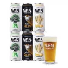 Box Degustación Cerveza Pampa 473cc X12 Mas Vaso