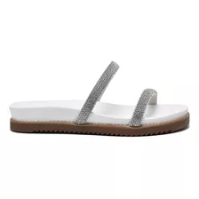 Chinelo Feminino Via Marte Strass Papete Birken Brilho Luxo