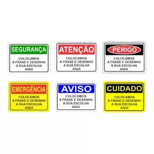 100 Placas De Sinalização De Segurança 20x30 A Sua Escolha