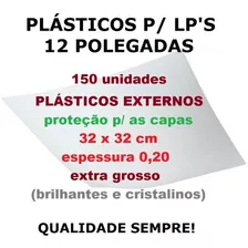 150 Plásticos P/ Capa De Lp Discos Vinil - 0,20 Extra Grosso