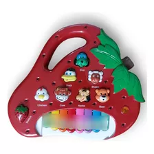 Piano Infantil Teclado De Morango Musical Novidade Sons