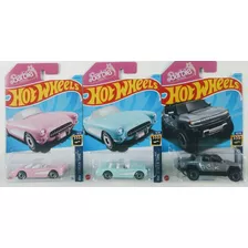 Hot Wheels Barbie The Movie Corvette Rosa & Azul & Hummer 