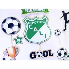 Decoración Torta Equipos De Futbol, Decoración Para Ponqué