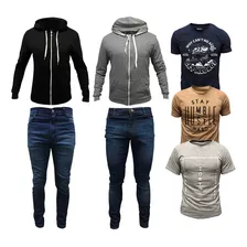 Campera Hombre + Jeans Elastizados + Remeras Estampadas