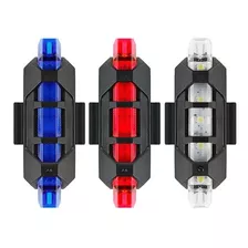 Kit 3 Lanterna Bike Sinalizador Bicicleta Led Recarregável