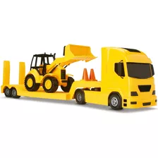 Brinquedo Caminhão Infantil Pollux Com Trator Carregadeira 