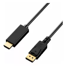 Adaptador Conversor Displayport X Hdmi Banhado 1,80 Metros