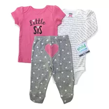 Trio Carters Conjunto Body Calça Bebê Menino E Menina 