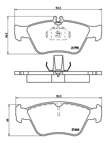 Set-4 Balatas Delanteras Mercedes-benz Slk230 2.3l L4 98/04 Foto 2