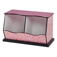 Teamson Kids - Impresión De Moda Leopard 2-bin Cubby Stora.