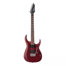 Guitarra Elétrica Cort X Series X100 Hh - Material De Escala Oddity Jatoba, Cor De Orientação À Direita, Preto, Cereja