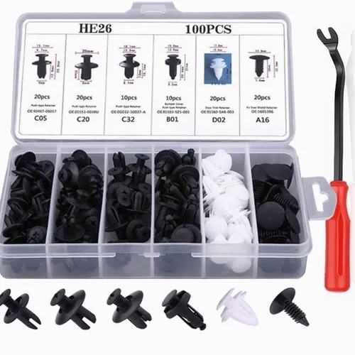 100 Universal Kit Automotrices Grapas 6 Modelos+quitagrapas