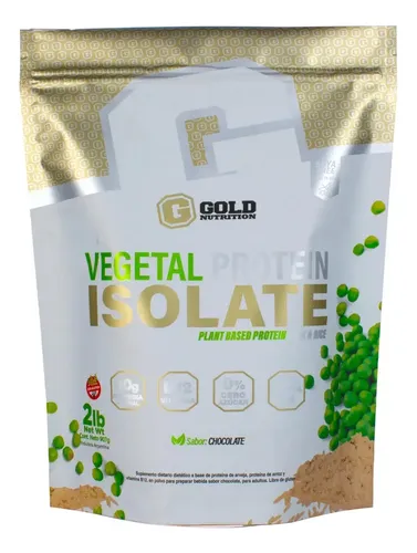 Proteína Vegana Vegetal Gold Nutrition 2lbs Sabor Chocolate