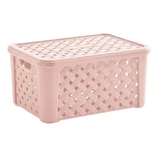 Caixa Organizadora Rattan 5 Litros C/tampa 24x17x12cm