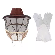 Sombrero De Vaquero De Apicultor Con Velo Y Guantes Anti Bee
