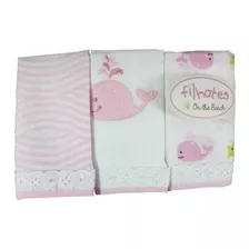 Babete 32cm X 32cm Estampada Filhotes Pacote Com 3 Unidades