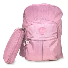 Mochila Feminina Escolar Bolsa Com Estojo Fofa Resistente