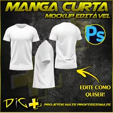 Mockup Profissional Editável Camiseta Manga Curta Layout 3d