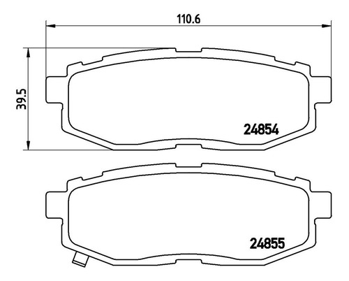 Set-4 Balatas Traseras Subaru Tribeca 3.6l H6 08-12 Brembo Foto 2