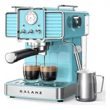 Cafetera Espresso Galanz Glec02bere14, 15 Bar, Azul Vintage