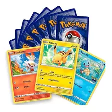 Lote Pack 100 Cartas Pokémon Original Incluye 5 Holográficas