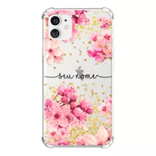 Capa Capinha Com Nome Personalizada Flores 12