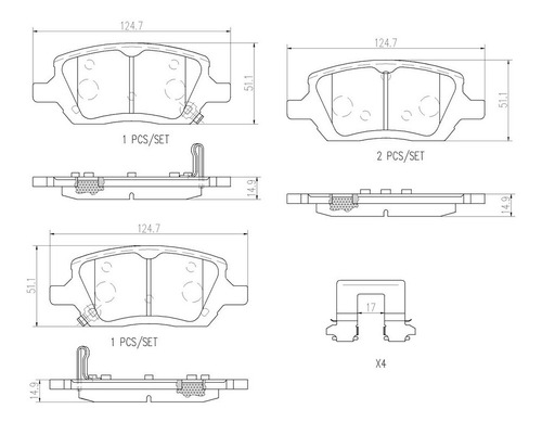 Balatas Traseras / Buick Terraza Cx 2005 - 2006 Cermica Foto 2