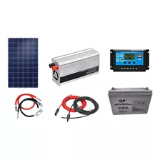 Kit Solar 160w/2400wh Panel Controlador Batería Focos Radio