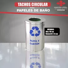 Tacho Para Papeles En Mall |tacho Basura Circular Acero Inox