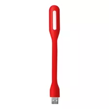 Mini Luz Led Luminária Notebook Usb Flexível Vermelho