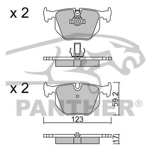 Balata Akebono Eur683 Tras Bmw Z8 2000 Foto 3