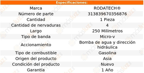 (1) Banda Accesorios Micro-v Summit 2.4l 4 Cil 93/96 Foto 2