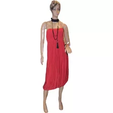 Allo Martinez Vestido Strapless Color Rojo Clasico