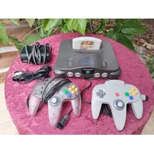 Nintendo 64 Con 2 Controles Y Super Smash Bros
