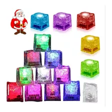 12 Cubos Hielo Led Luminosos Multicolor Bebidas Fiesta Bodas