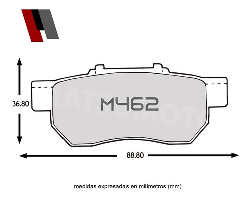 Pastilla De Freno Cermica Trasera Honda Integra 1986-1994 Foto 3