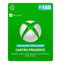 Gift Card Xbox Cartão Presente Microsoft Live R$ 160 Reais