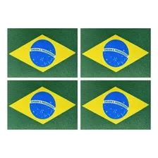 Patch Termocolante - Bandeira Do Brasil 7x5cm - 30 Unid