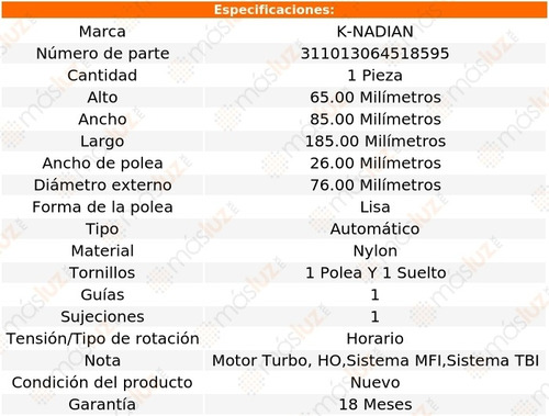 Tensor Accesorios Mercury Capri V8 5.0l 82/86 K-nadian Foto 3