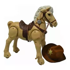 Caballo Montable De Juguete Bronko Para Niño Con Sombrero 