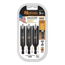 Set Carpintero De 3 Cortadores De Tarugos Montana Mb-65823