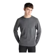 Sweater Hombre Cuello Redondo Semi-entallado Con Lycra *new*