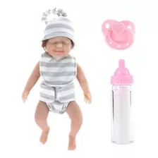 Mini Boneca Reborns Boneca Bebê Menina Vinil De Corpo Inteir