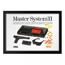 Quadro Caixa Sega Master System Tectoy Retro A3 33x45cm