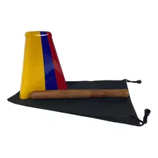 Campana Salsa Mediana 17cm Tono Bajo Colombia Palo Y Funda