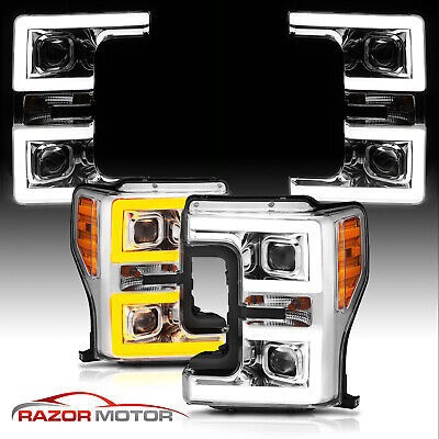 For 17-19 Ford F250 F350 Xl Xlt Pair Chrome Projector He Rzk Foto 2