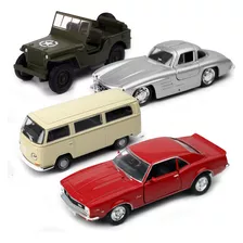 Autos Clásicos De Colección Set 3 X 4 Autos