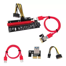 Riser Pcie Pci 16x A 1x 009s Usb 3.0 60 Cm Rig Crypto Mining Color Black